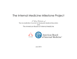 The Internal Medicine Milestone Project