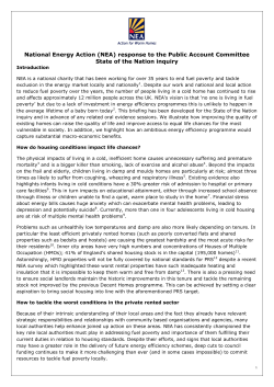 (NEA) response to the Public Account Committee State of the Nation
