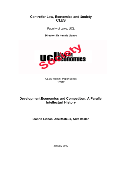 Competition law and development economics: an intellectual history