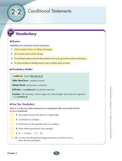 Conditional Statements