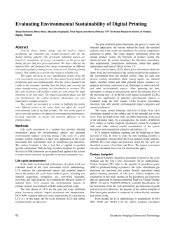 Evaluating Environmental Sustainability of Digital Printing