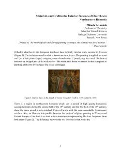 Materials and Craft in the Exterior Frescoes of Churches in