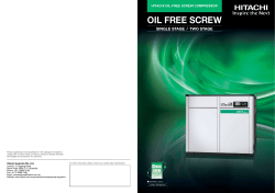Oil Free Screw Compressor Brochure