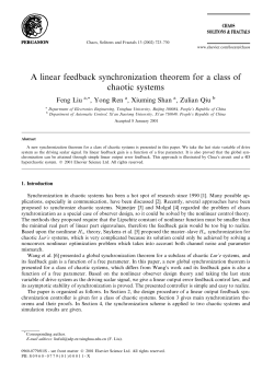 A linear feedback synchronization theorem for a class of chaotic
