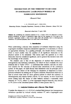 Restriction on the timestep to be used in stochastic Lagrangian