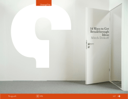14 Ways to Get Breakthrough Ideas Mitch Ditkoff