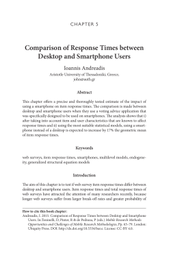 Comparison of Response Times between Desktop