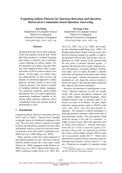 Exploiting Salient Patterns for Question