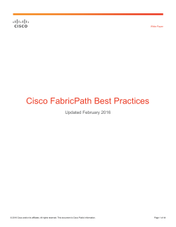 Cisco FabricPath Best Practices