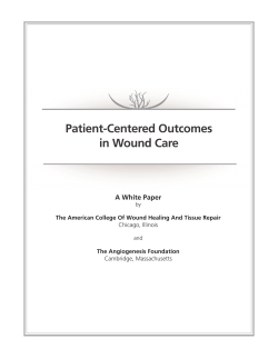 Patient-Centered Outcomes in Wound Care