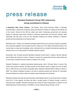 Standard Chartered`s Group CEO underscores strong commitment