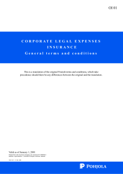 CORPORATE LEGAL EXPENSES INSURANCE General