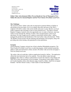 Online Video Advertisement Offers Proven Results in Tens of