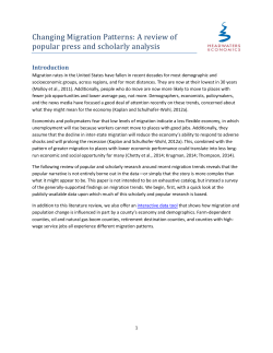 Changing Migration Patterns: A review of popular press and