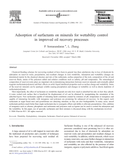 Adsorption of surfactants on minerals for wettability control in