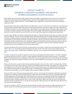 district vignette: ensuring consistent alignment and rigor in interim