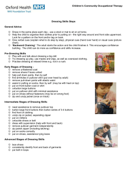 Dressing skills: Steps and strategies