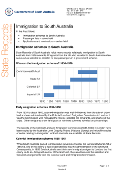 Immigration to South Australia - State Records of South Australia