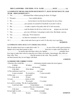IV B modals comparatives 1st cond.