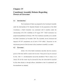 Chapter- IV Constituent Assembly Debates Regarding Powers of