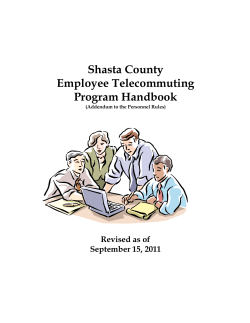 Shasta County Employee Telecommuting Program Handbook
