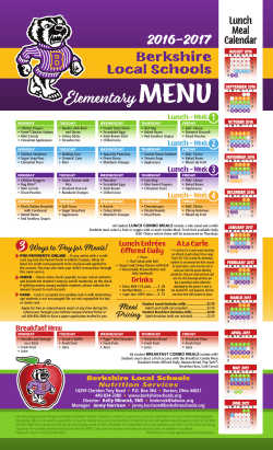 Elementary Lunches/Prices