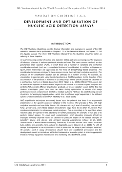 development and optimisation of nucleic acid detection assays