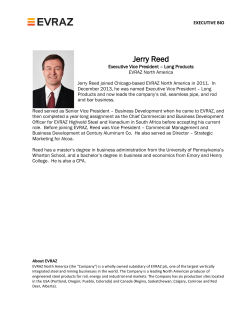 Jerry Reed - EVRAZ North America