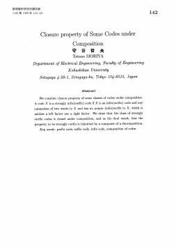 Closure property of Some Codes under