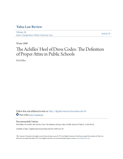 The Achilles` Heel of Dress Codes: The Definition of Proper Attire in