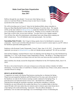 Idaho Good Sam State Organization Newsletter May 2017