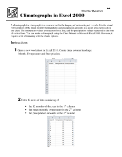Climatographs in Excel 2010
