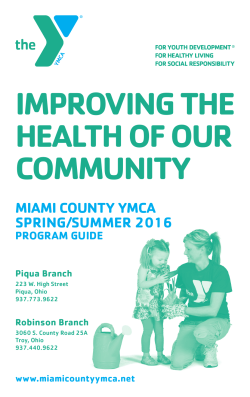 IMPROVING THE - Miami County YMCA