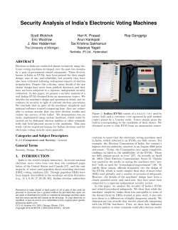 Security Analysis of India`s Electronic Voting Machines