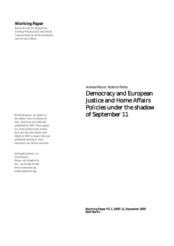 Democracy and European Justice and Home Affairs Policies under