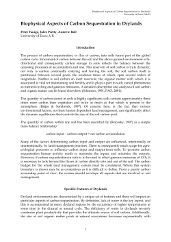 Biophysical Aspects of Carbon Sequestration in Drylands