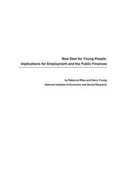 New Deal for Young People - National Institute of Economic and