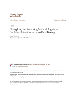 Doing It Again: Repeating Methodology from