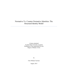Normative Vs. Counter-Normative Identities