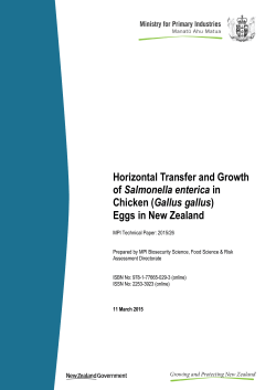 Horizontal Transfer and Growth of Salmonella enterica in