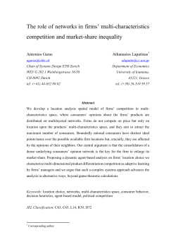 The role of networks in firms` multi-characteristics