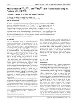 Measurement of 234U/238U and 230Th/232Th in volcanic rocks