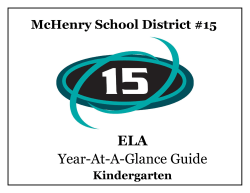 Kindergarten - McHenry School District 15