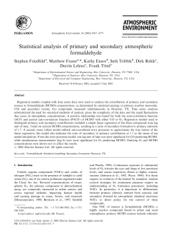 Statistical analysis of primary and secondary atmospheric