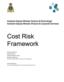 Cost Risk Framework - Defence Research Reports