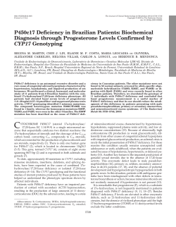 P450c17 Deficiency in Brazilian Patients: Biochemical Diagnosis