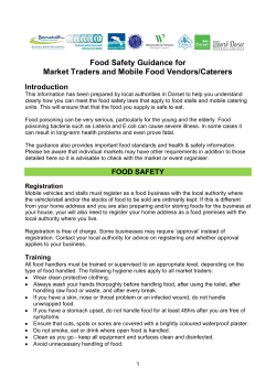 Food Safety Guidance for Market Traders and Mobile Food Vendors