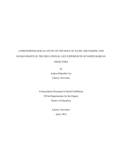 a phenomenological study on the role of juche, militarism, and