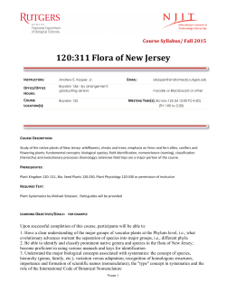 120:311 Flora of New Jersey