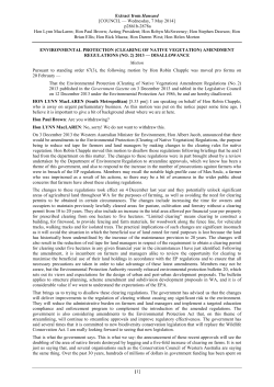 (Clearing of Native Vegetation) Amendment Regulations (No. 2)